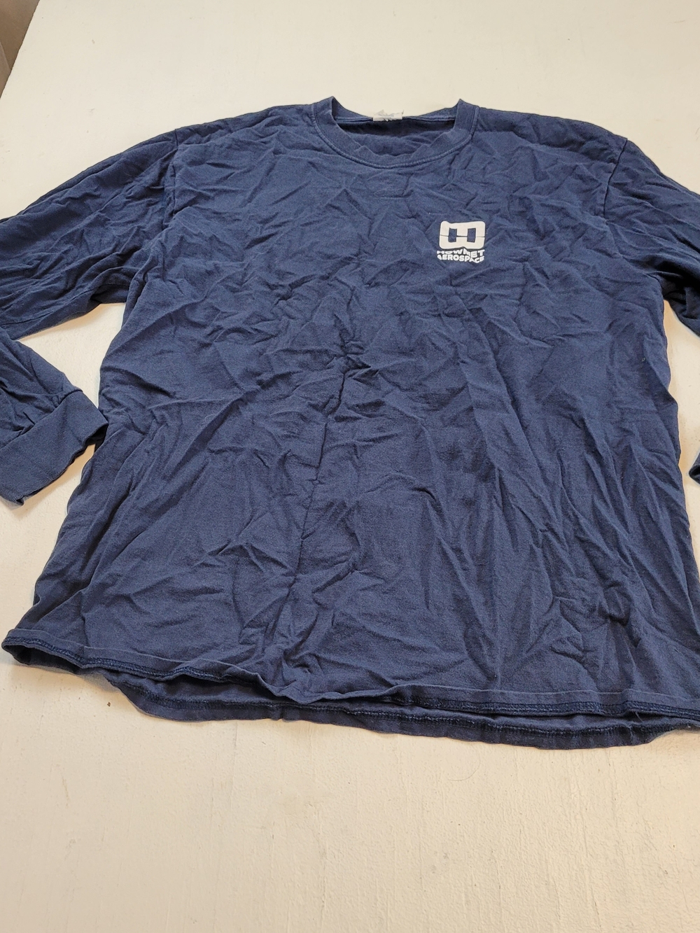 Men's Navy Long-Sleeve Logo Tee